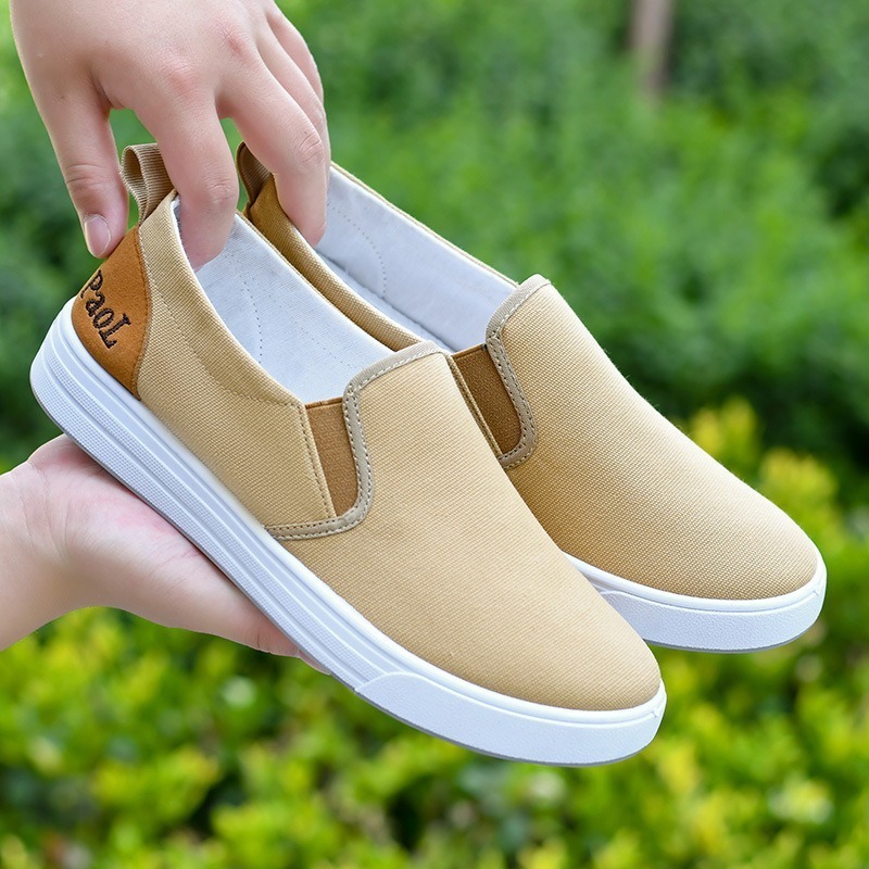 Mens Dad Casual Canvas Sneakers Comfortable Slip-on Design - Image 2