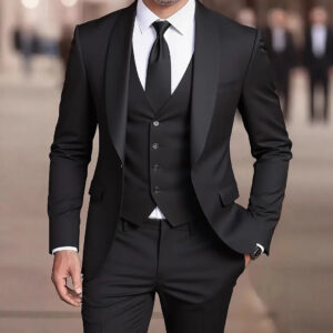 Fashionable Casual Mens Three-Piece Suit Set